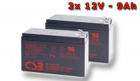 APC RBC124, battery replacement kit (2 pcs. CSB HR1234W F2)