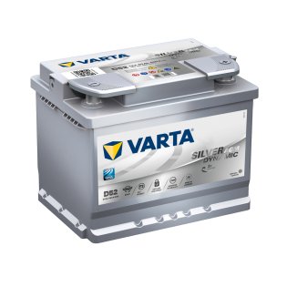 VARTA Silver Dynamic AGM 60Ah, 12V, D52 (A8), AGM